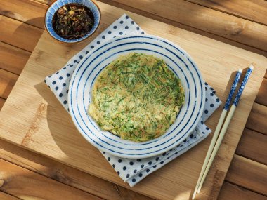 Asya gıda Chives yumurta Gözleme