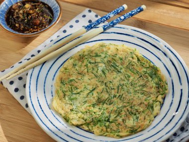 Asya gıda Chives yumurta Gözleme