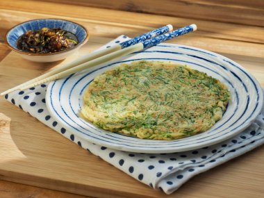 Asya gıda Chives yumurta Gözleme