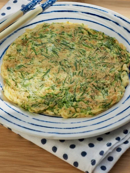 Asiatisches Essen Schnittlauch Eierkuchen — Stockfoto