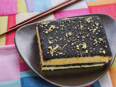 Kore yemeği siyah susam powderedsoybean yapışkan pirinç keki