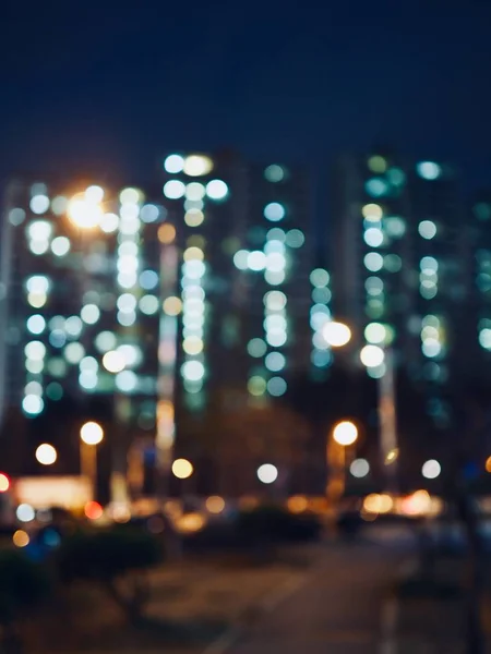 Innenstadt Nacht Straße Bokeh Verpassten Fokus — Stockfoto