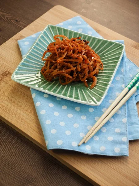 Korean Food Dried Shredded Squid — Stock Photo, Image