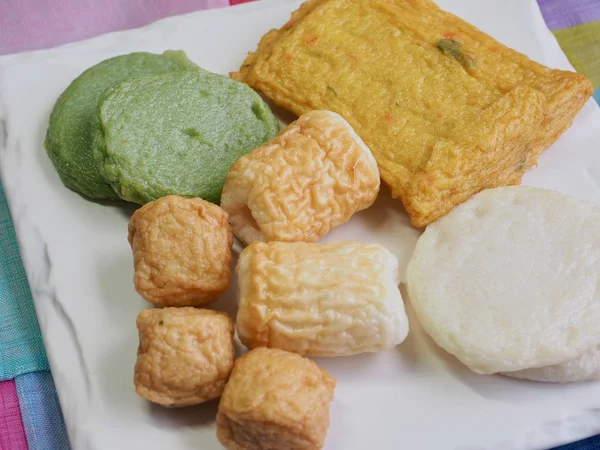 Ázsiai Élelmiszer Hal Torta Hal Paszta Eomuk Odeng — Stock Fotó