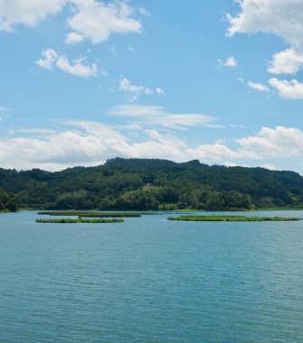 Sahne Daecheong göl Cheongju City, Güney Kore