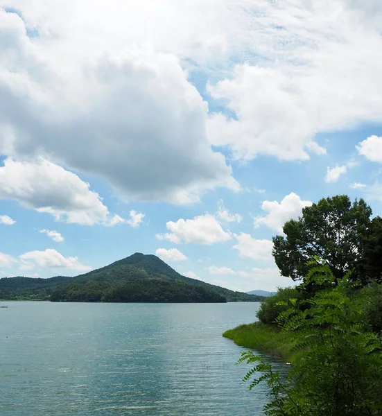 Paysage Lac Daecheong Dans Ville Cheongju Corée Sud — Photo