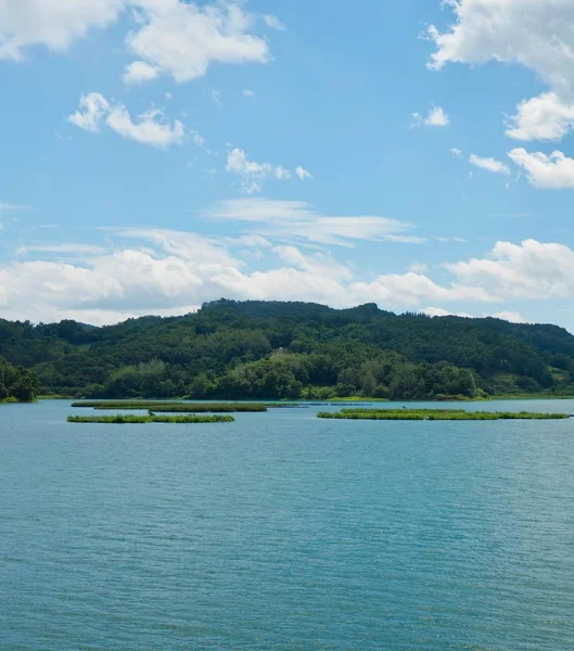 Paysage Lac Daecheong Dans Ville Cheongju Corée Sud — Photo