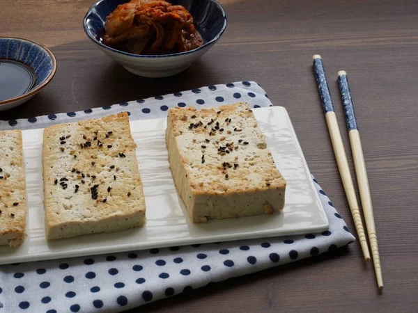 Корейская Еда Тофу Кимчи — стоковое фото