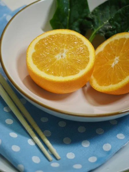 Naranja Espinacas Tazón Cerámica — Foto de Stock