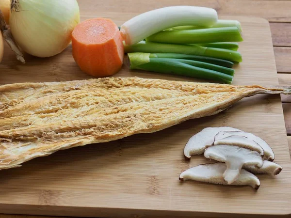 Korean Food Ingredients Dried Fish Vegetable — Stock Photo, Image