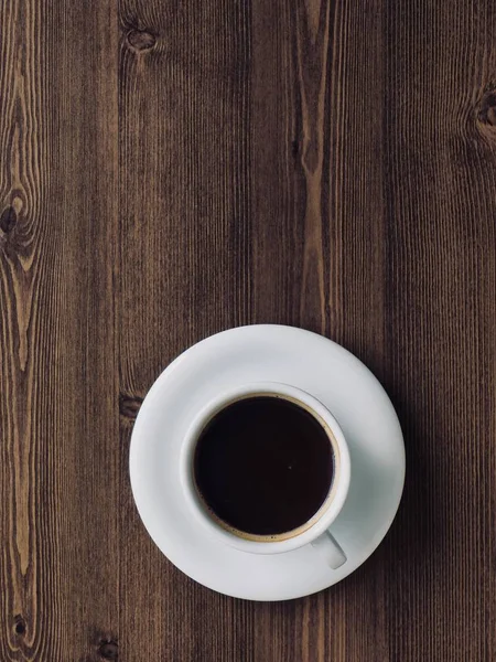 Holzbrett Hintergrund Mit Kaffee — Stockfoto