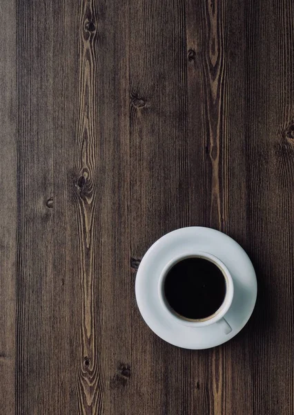 Holzbrett Hintergrund Mit Kaffee — Stockfoto