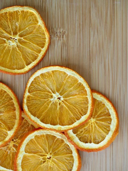 Podłoże Drewniane Deska Suszonych Pomarańczowy — Zdjęcie stockowe