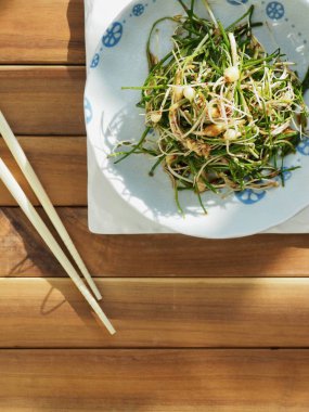 Kore yemeği malzemeler vahşi bıçaklamak soya sosu baharat