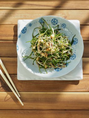 Kore yemeği malzemeler vahşi bıçaklamak soya sosu baharat