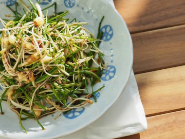 Kore yemeği malzemeler vahşi bıçaklamak soya sosu baharat