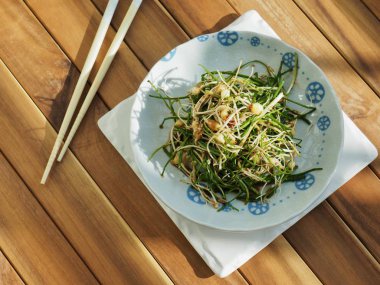 Kore yemeği malzemeler vahşi bıçaklamak soya sosu baharat