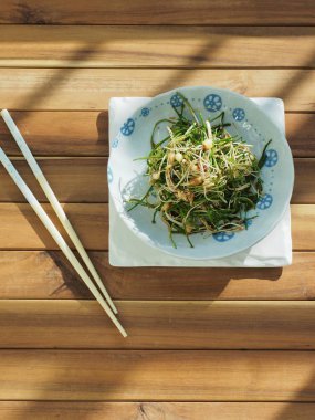Kore yemeği malzemeler vahşi bıçaklamak soya sosu baharat