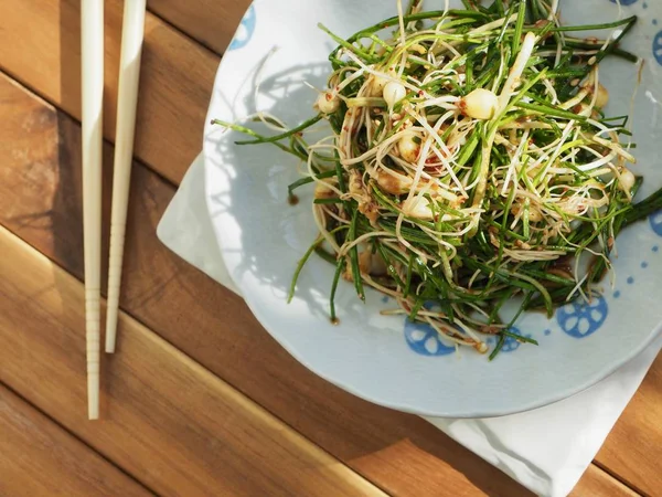 Kore yemeği malzemeler vahşi bıçaklamak soya sosu baharat