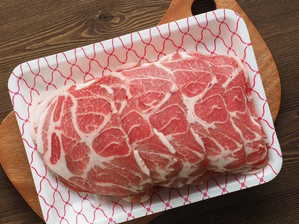 韓国料理新鮮な豚肉 豚の首肉 — ストック写真