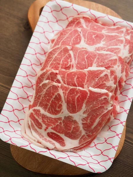 韓国料理新鮮な豚肉 豚の首肉 — ストック写真