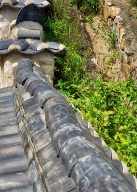 Korece Cheongju şehir geleneksel taş duvar