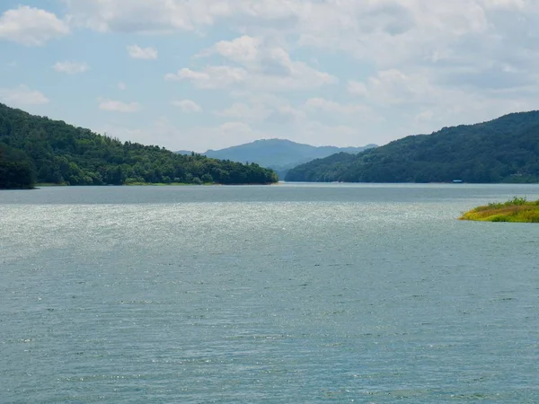 Paisagem Lago Daecheong Cidade Cheongju Coreia Sul — Fotografia de Stock