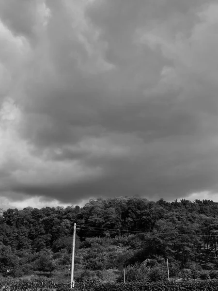 Bewolkt Bergen Korea Donkere Wolk — Stockfoto