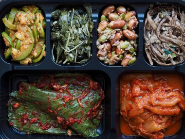 Kore geleneksel yan yemekler, fıstık, susam yaprağı, squash Bracken, Kimchi