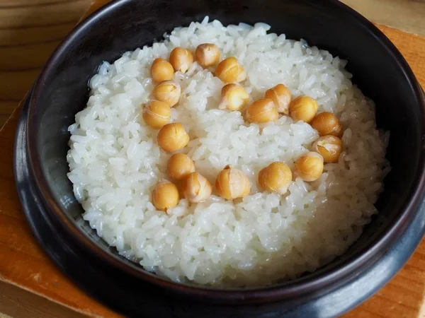 Корейська Продовольча Камінь Горщик Рису — стокове фото