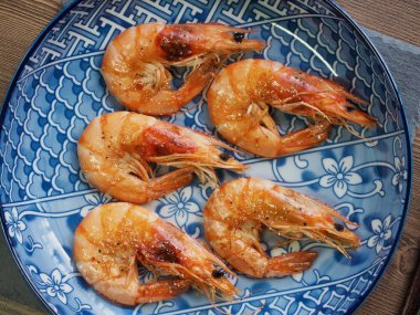 Asya gıda ızgara karides 