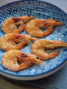 Asya gıda ızgara karides 