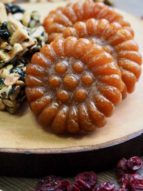 Kore geleneksel tatlılar ve kurabiye ve Fındık Mix, gangjeong, Yakgwa, Bal Çerez 