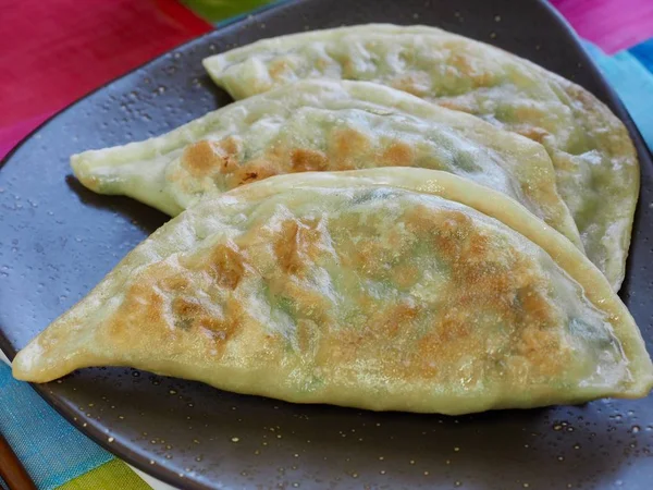 亚洲食品饺子 肉饺子 炸饺子 — 图库照片