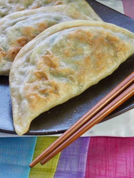 Bolinhos Comida Asiática Dim Sum Meatdumplings Bolinhos Fritos — Fotografia de Stock