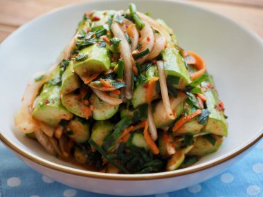 Kore yemeği doldurulmuş salatalık turşusu, salatalık turşusu, salatalık turşusu, Oi-so-bagi