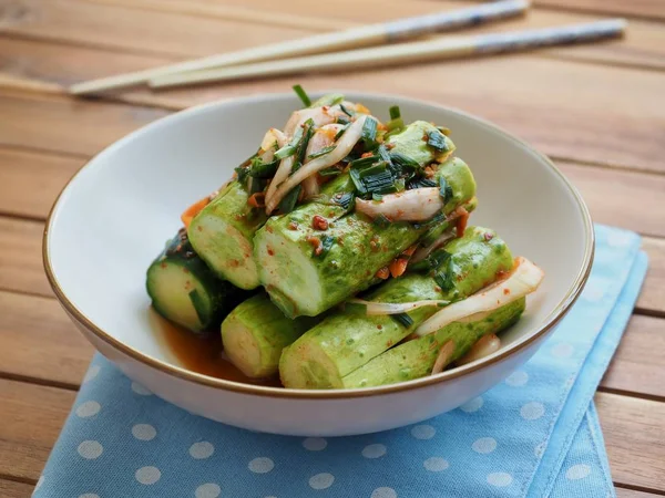 Korean food stuffedcucumberpickles, cucumberkimchi, Oi-so-bagi
