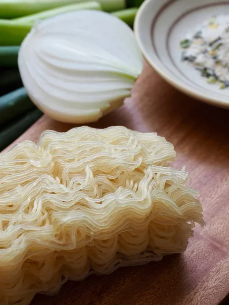 アジアの食品米麺と野菜 — ストック写真