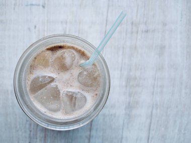 Kore geleneksel içecek buz karışık tahıl tozu Latte