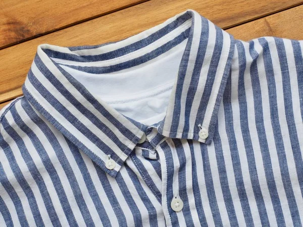 Striped linen shirt, summer clothing