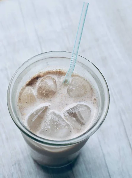 Bevanda Tradizionale Coreana Ghiaccio Misto Grano Polvere Latte — Foto Stock