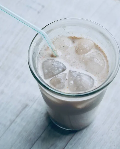 Bevanda Tradizionale Coreana Ghiaccio Misto Grano Polvere Latte — Foto Stock