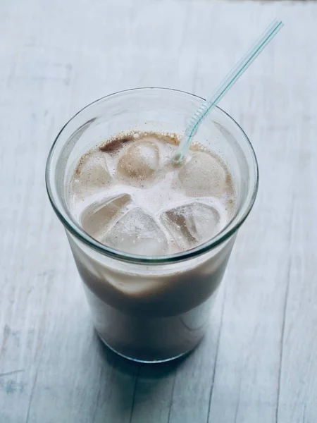 Bevanda Tradizionale Coreana Ghiaccio Misto Grano Polvere Latte — Foto Stock