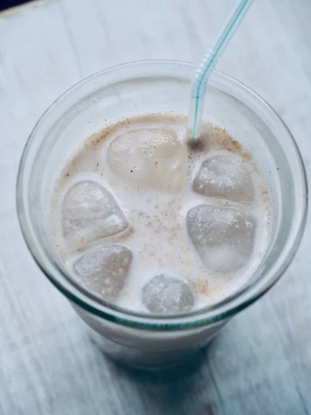 Bevanda Tradizionale Coreana Ghiaccio Misto Grano Polvere Latte — Foto Stock