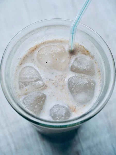 Bebida Tradicional Coreana Polvo Grano Mixto Hielo Latte —  Fotos de Stock