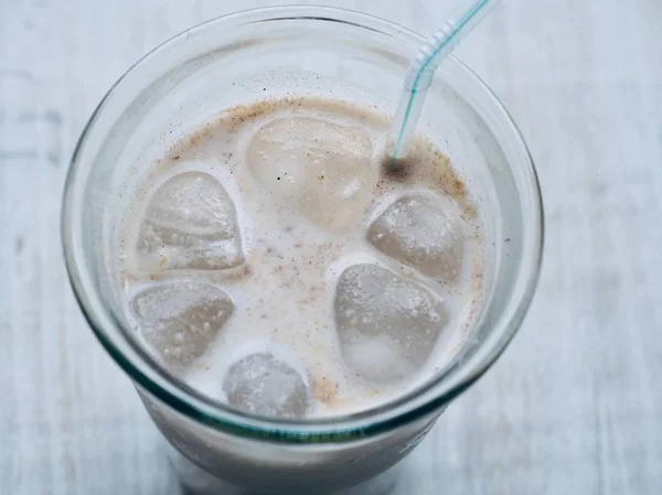 Bevanda Tradizionale Coreana Ghiaccio Misto Grano Polvere Latte — Foto Stock