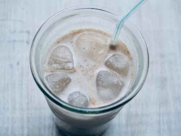 Bevanda Tradizionale Coreana Ghiaccio Misto Grano Polvere Latte — Foto Stock