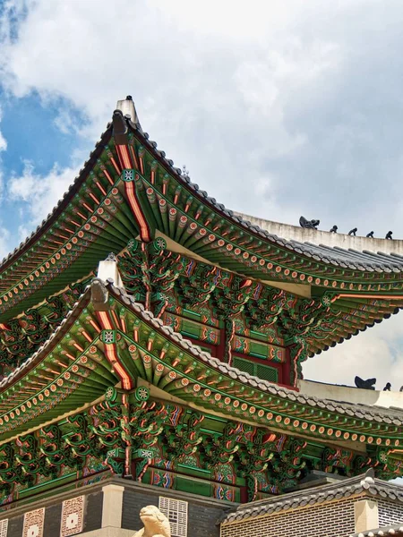 Coreano Edifício Tradicional Gwanghwamun Cultura Coreana — Fotografia de Stock