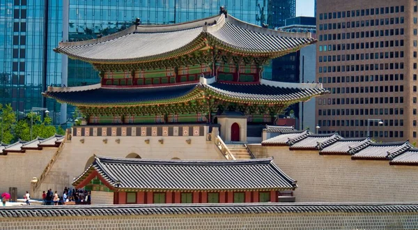 Korean Traditional Building Gwanghwamun Korean Culture — Stock Photo, Image