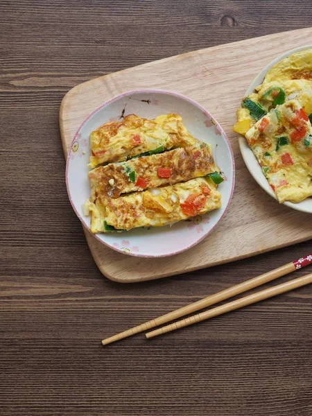 Comida Asiática Rollo Huevo Tamago Yaki —  Fotos de Stock